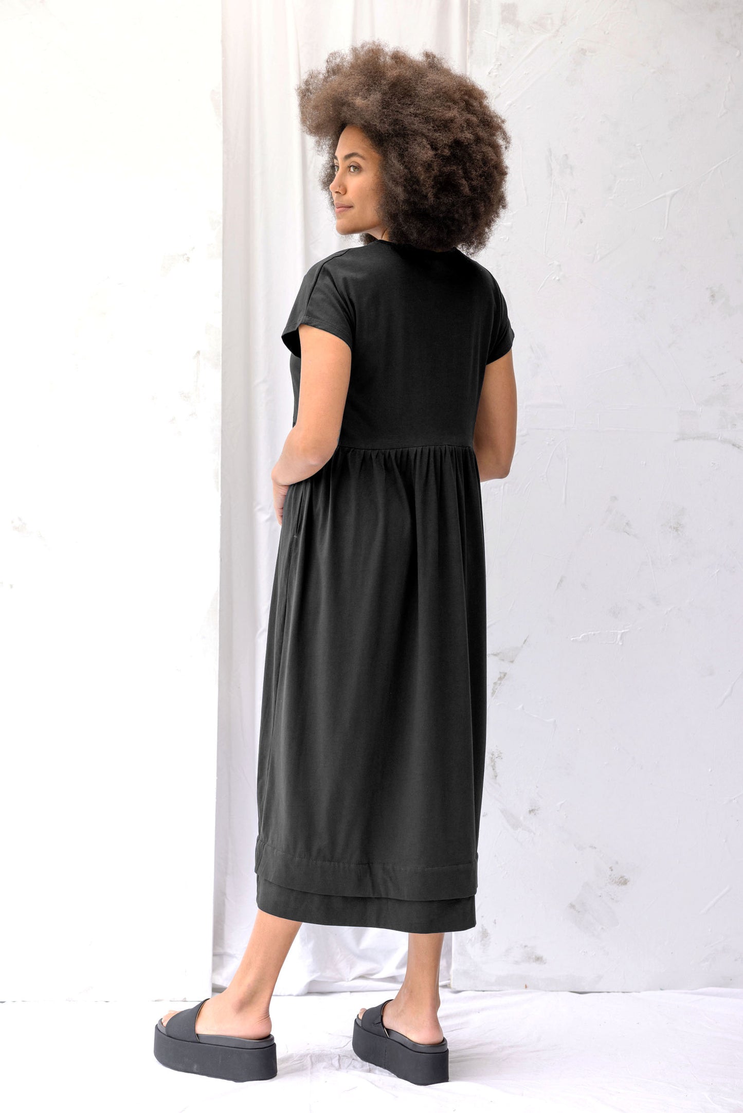 Recreate Dune Dress In Black - Back