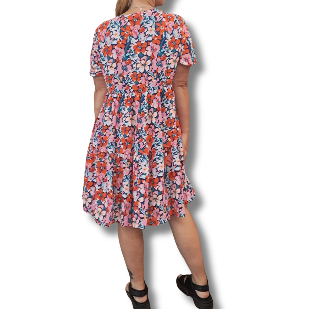 Addison - Tiered Floral Dress - Size 14 - BNWT - Back