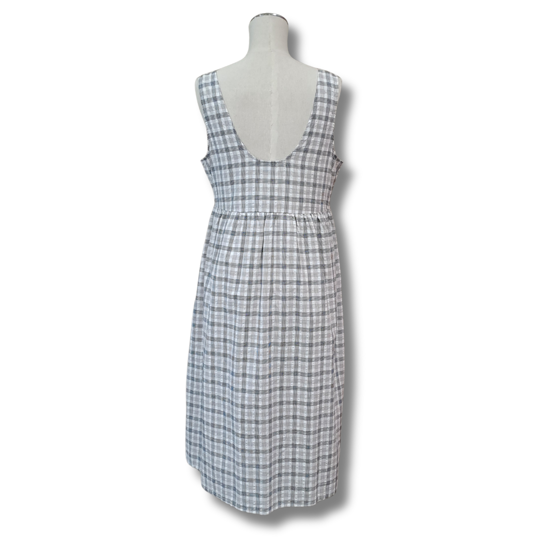 Affends_-_Leo_Seer_Sucker_Midi_Dress_-_Size_L_-_Back