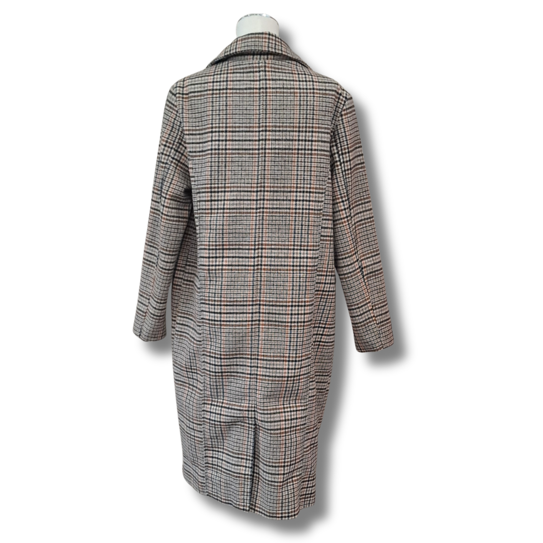 All About Eve - Drew Check Coat - Size 12 - Back
