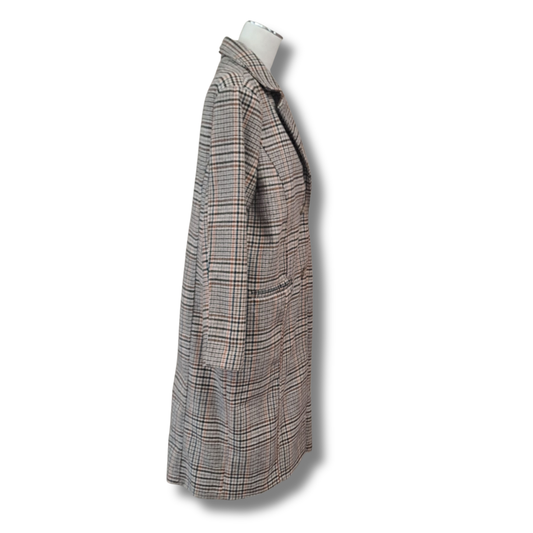 All About Eve - Drew Check Coat - Size 12 - Side