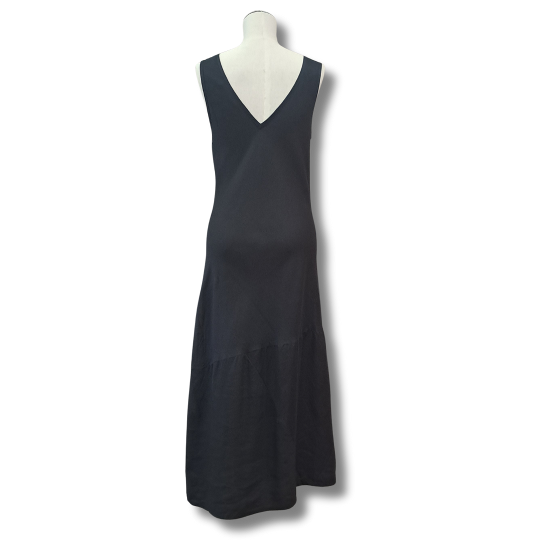 Alpha60 - Bias cut linen dress- Back