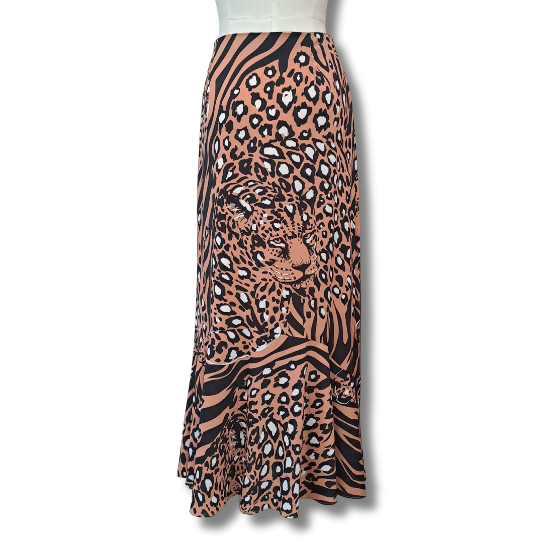 Amaya - Leopard Print Skirt - Back View
