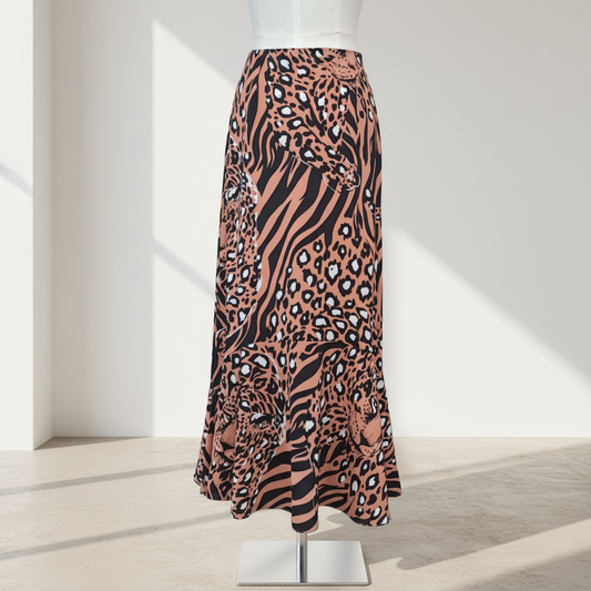Amaya - Leopard Print Skirt - Front View