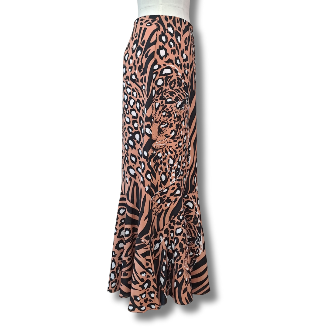 Amaya - Leopard Print Skirt - Side View