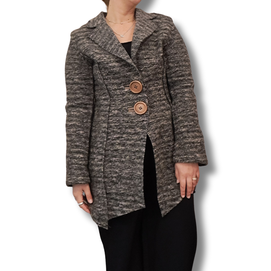 Annah Stretton - Wool Silk Coat - Front