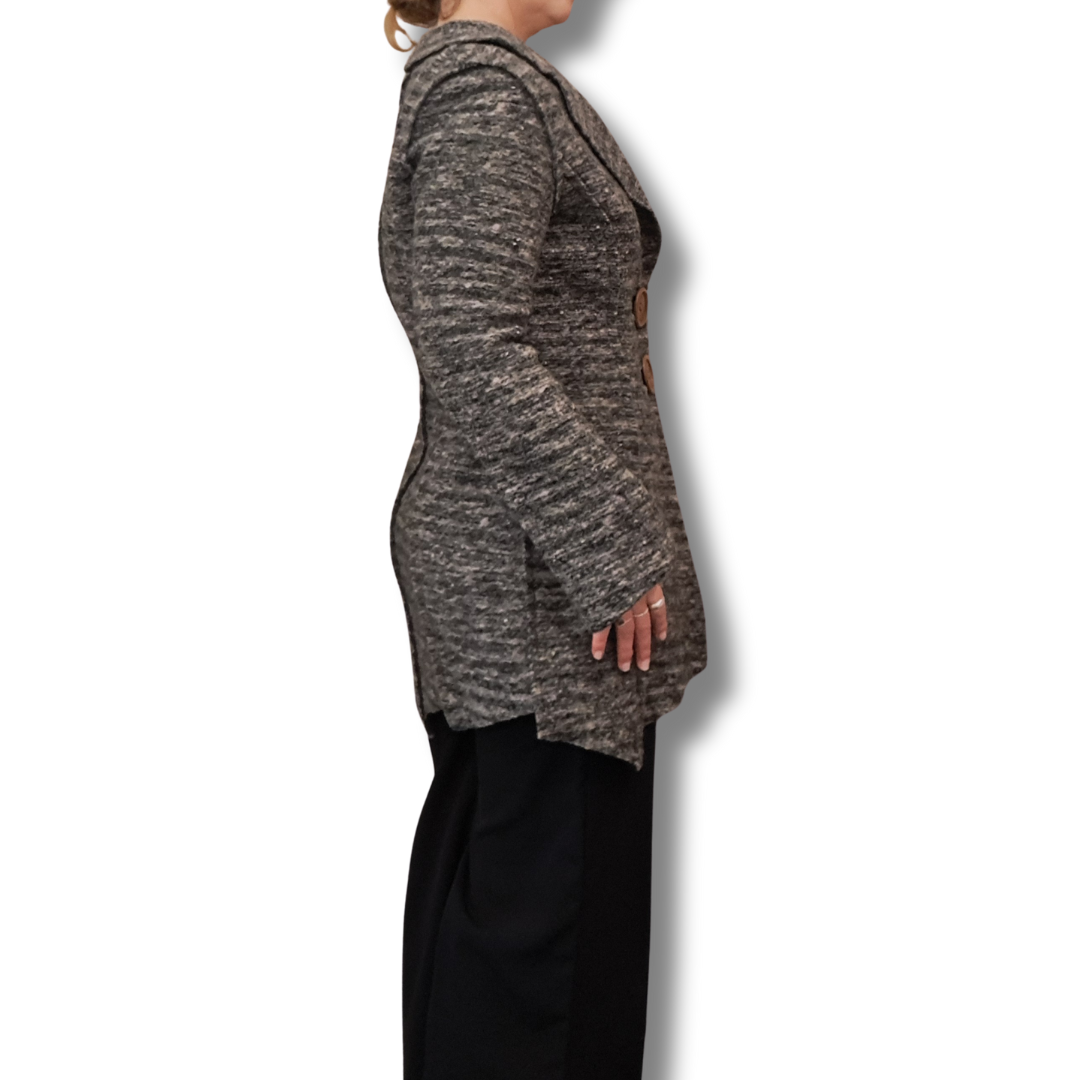 Annah Stretton - Wool Silk Coat - Side