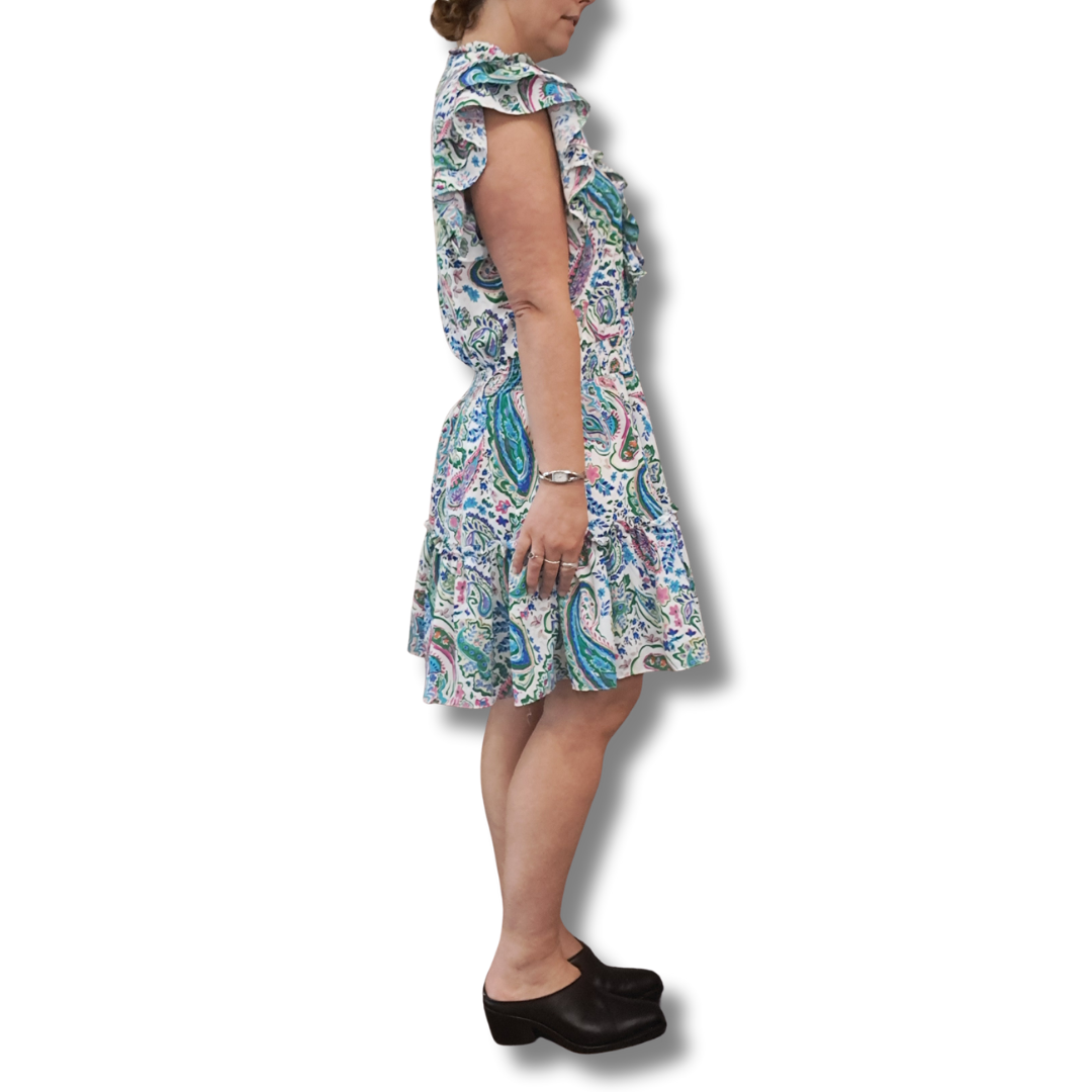 Augustine - Paisley Mini Dress - Size L - Side