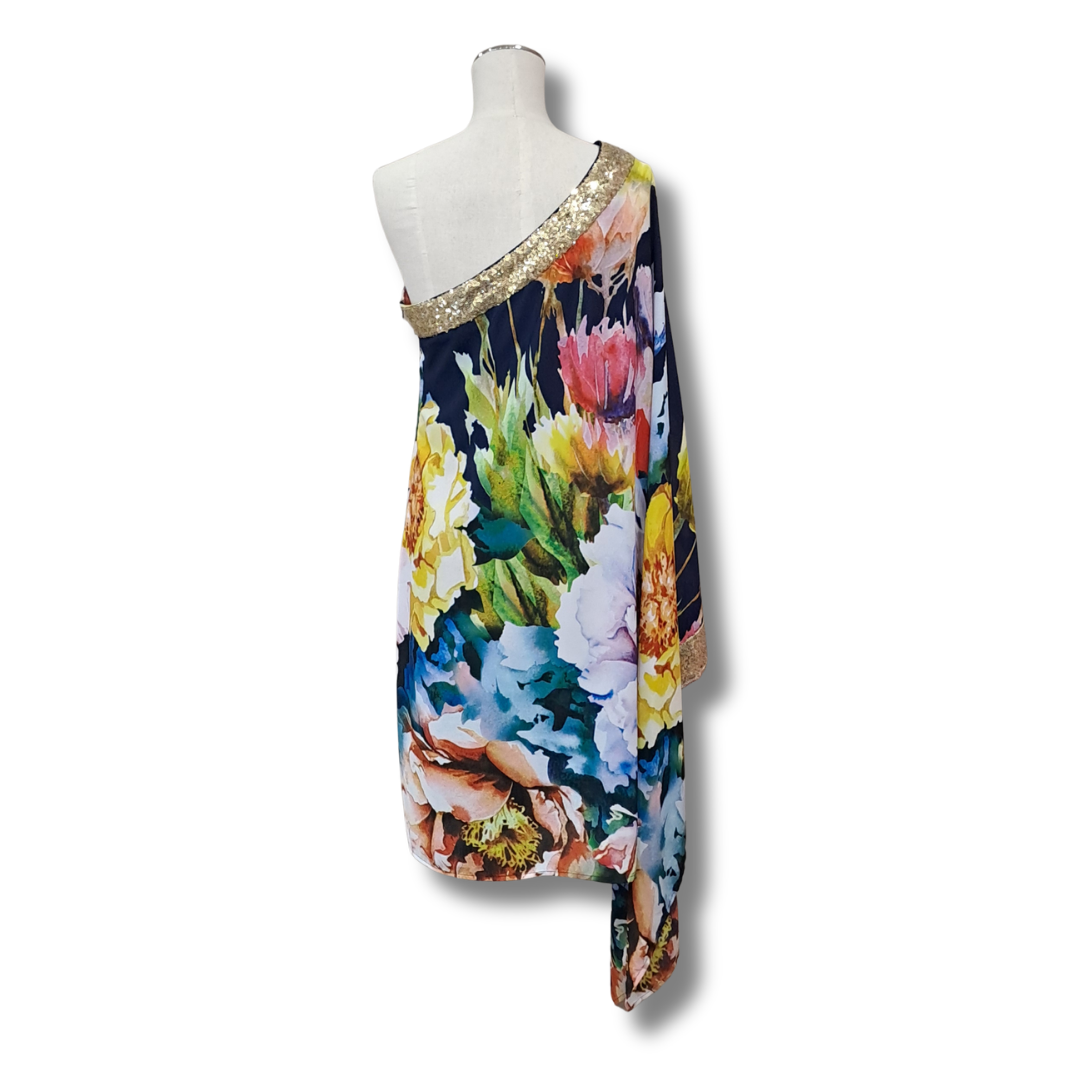 Augustine - Single Shoulder Dress - Size M - Back