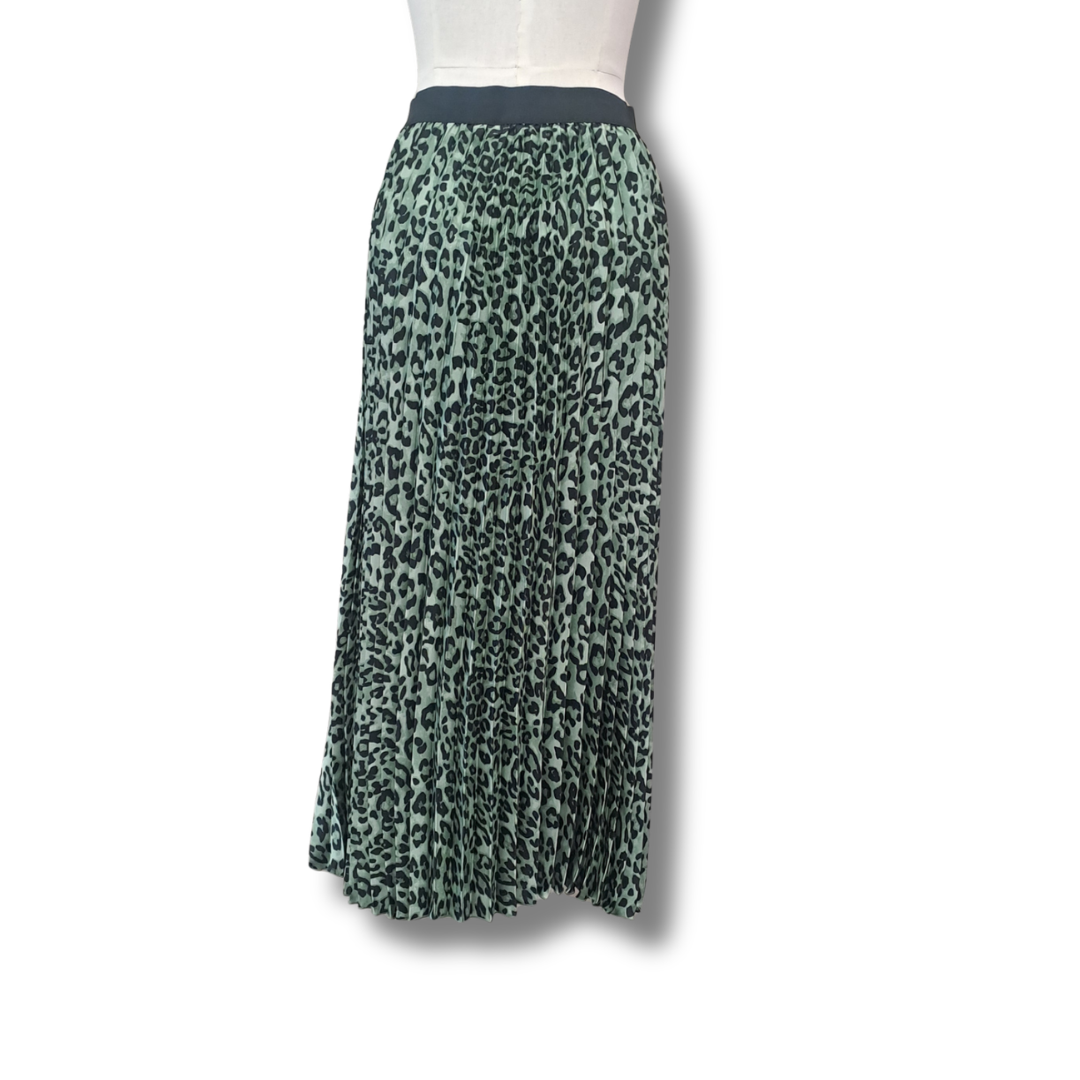 Billie The Label - Leopard Pleat Skirt - Size 10 - Back
