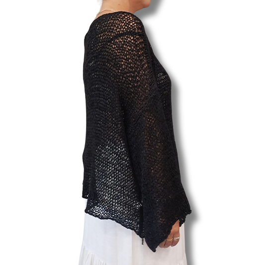 Carolina - Salina Mesh Top in Black - One Size - BNWT - Side