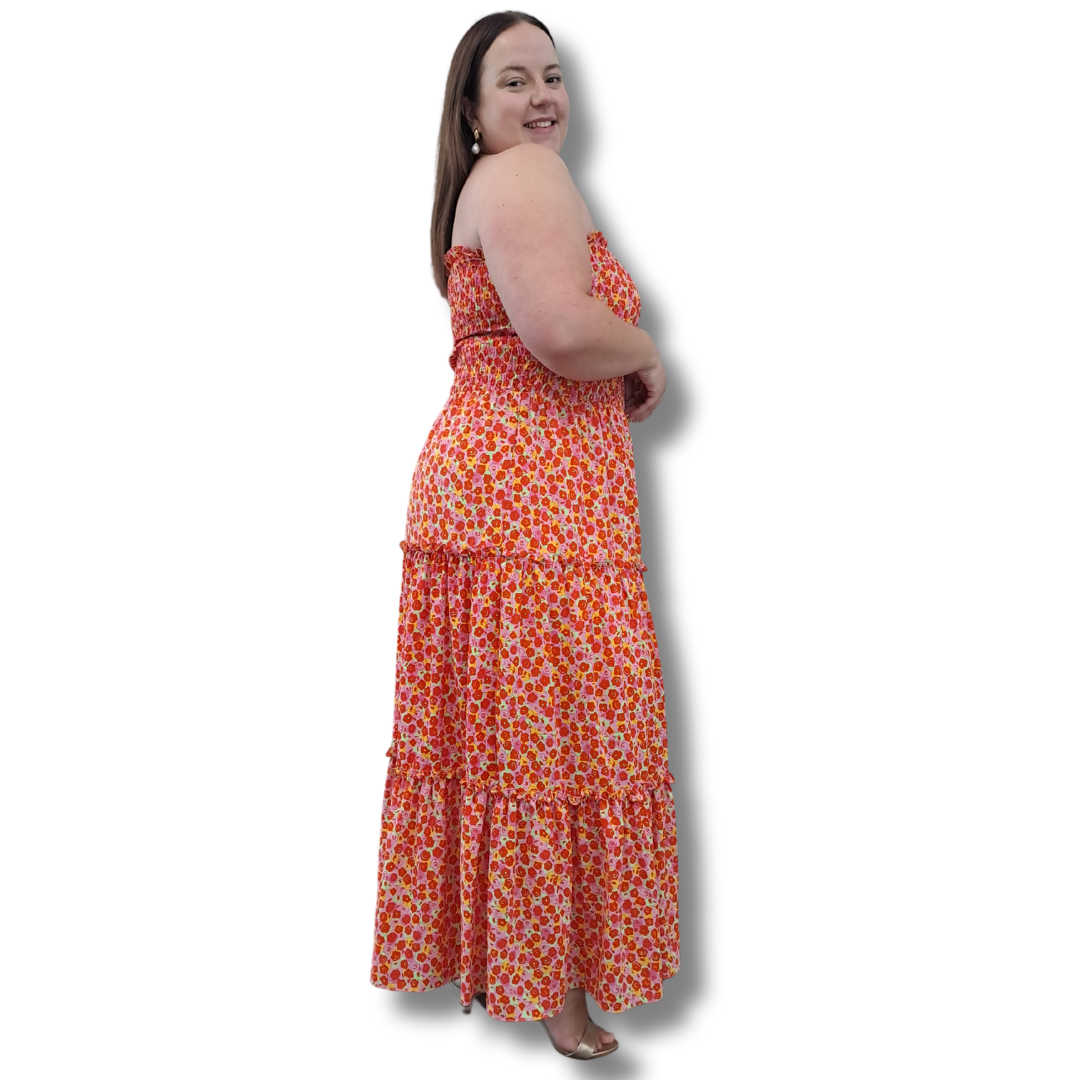 Charlo - Debra Strapless Maxi Dress - Side View