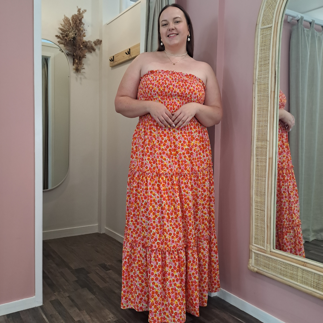 Charlo - Debra Strapless Maxi Dress - Size 16