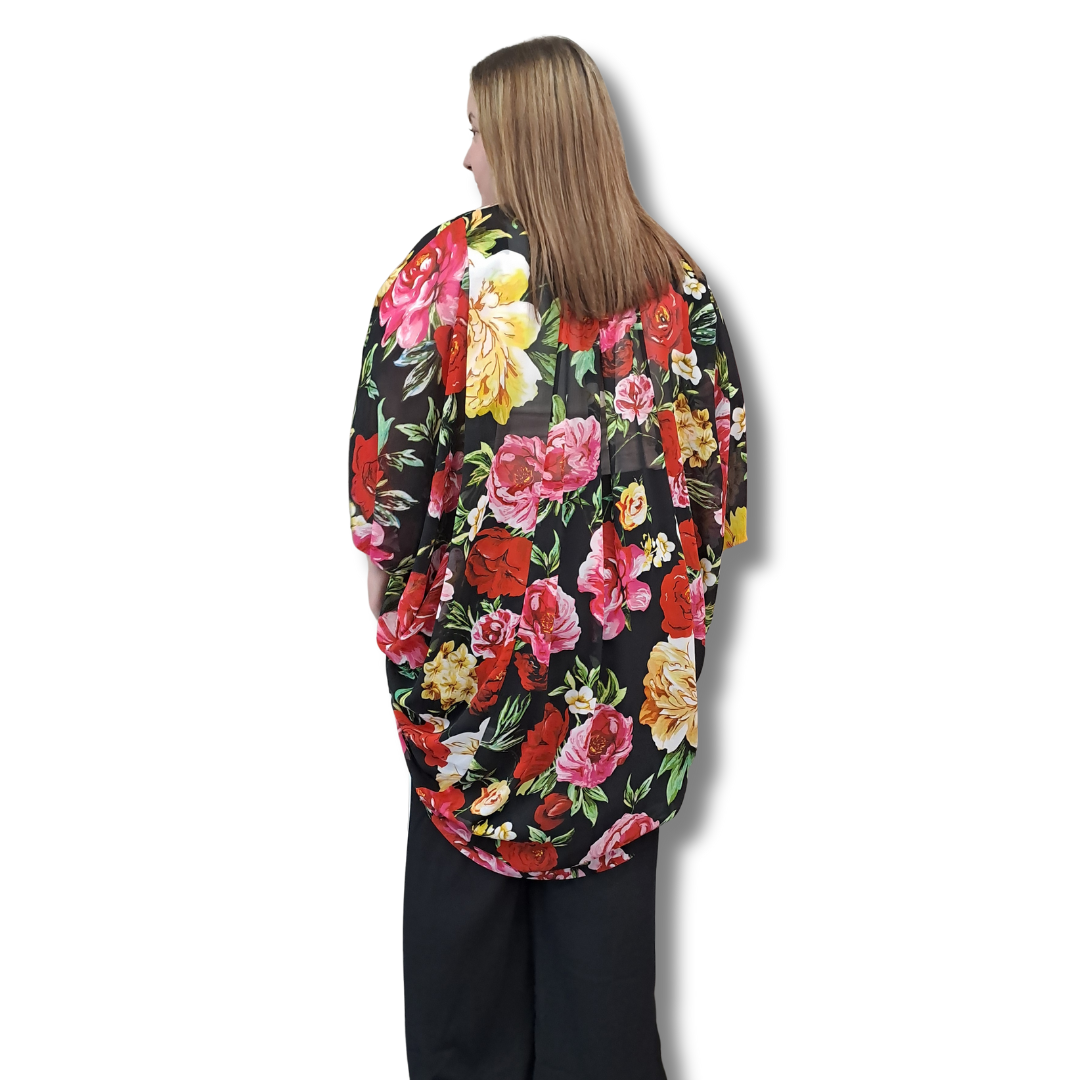 Charlo - Floral Kimono - Back View