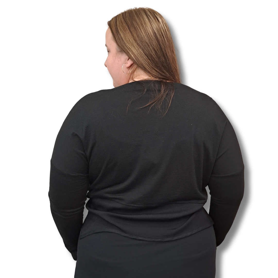 Chocolat - Merino Cardigan - Size 18 - Back