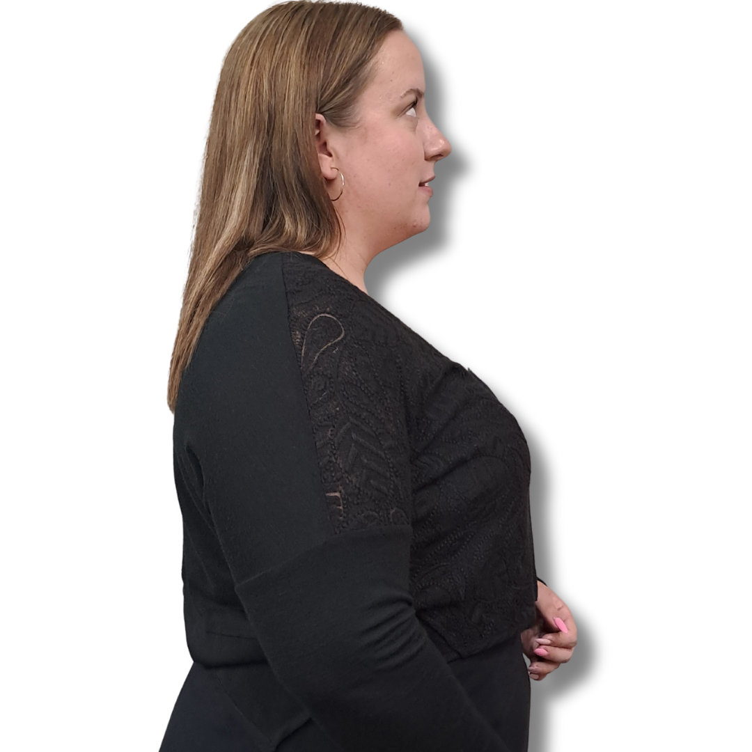 Chocolat - Merino Cardigan - Size 18 - Side
