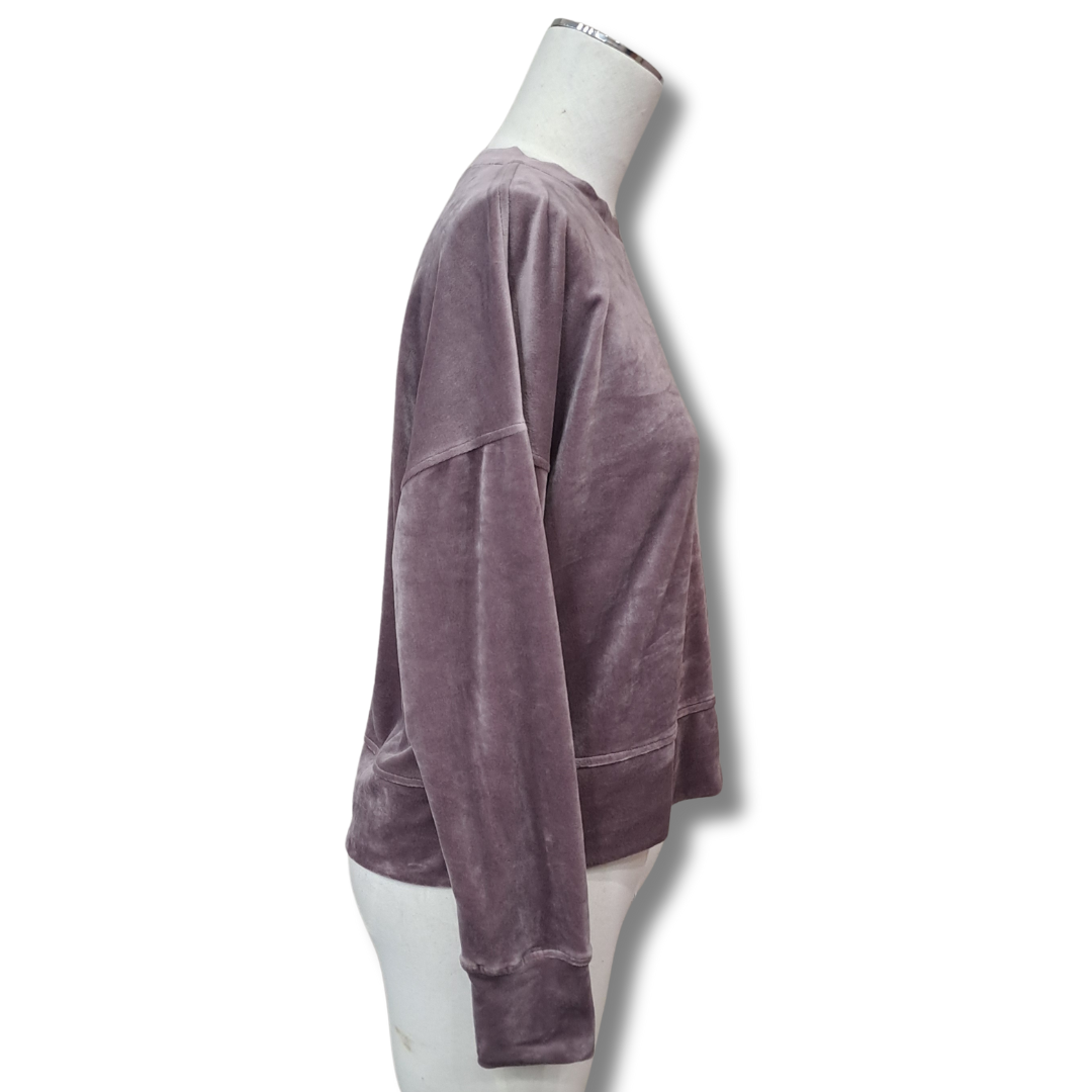 Decjuba - Mauve Velour Crop Top - Size S - Side