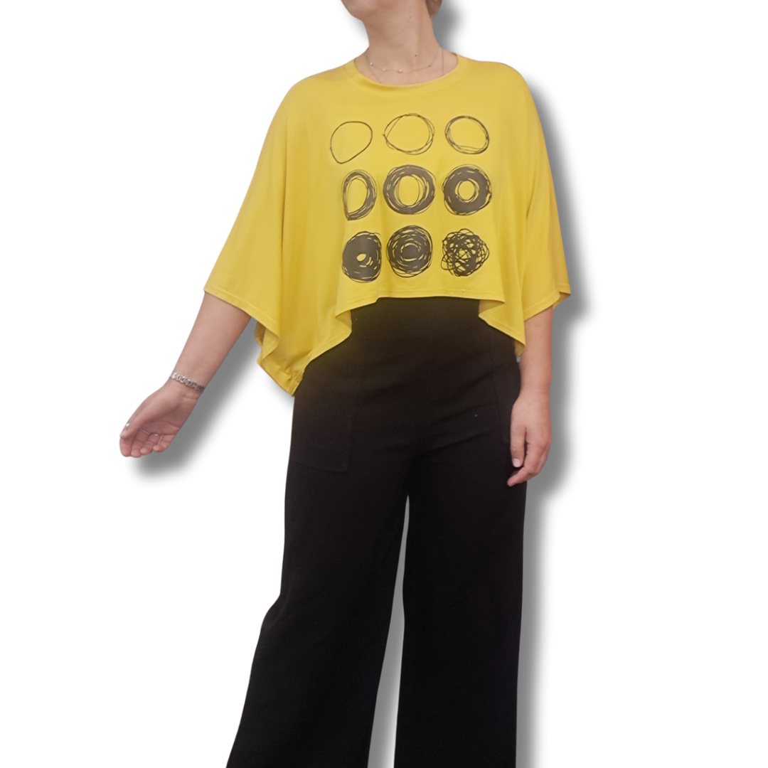 Deeanne Hobbs - Yellow Crop Top - Drape View