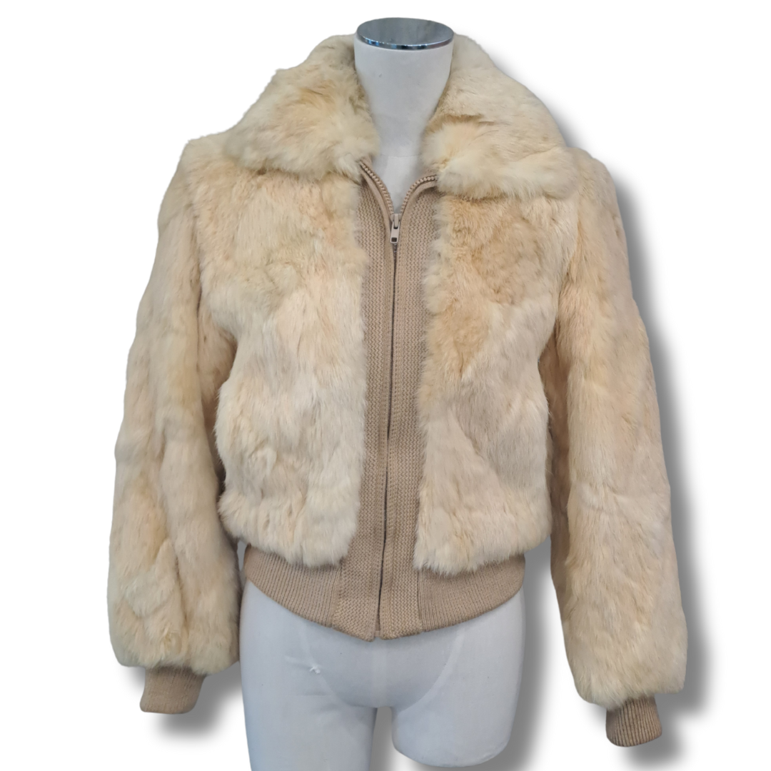 Dino Ricco - Vintage Rabbit Fur Jacket - Front View