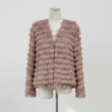 Drama The Label - Fur Baby Jacket - Size 10 - BNWT - Front