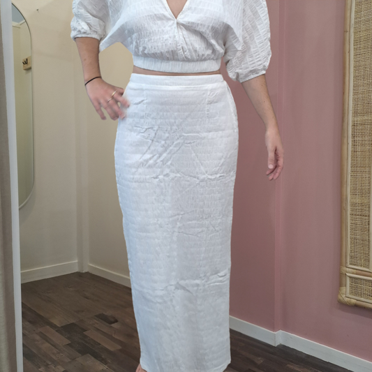 Fussy The Label - Sanctuary Maxi Skirt - White Back