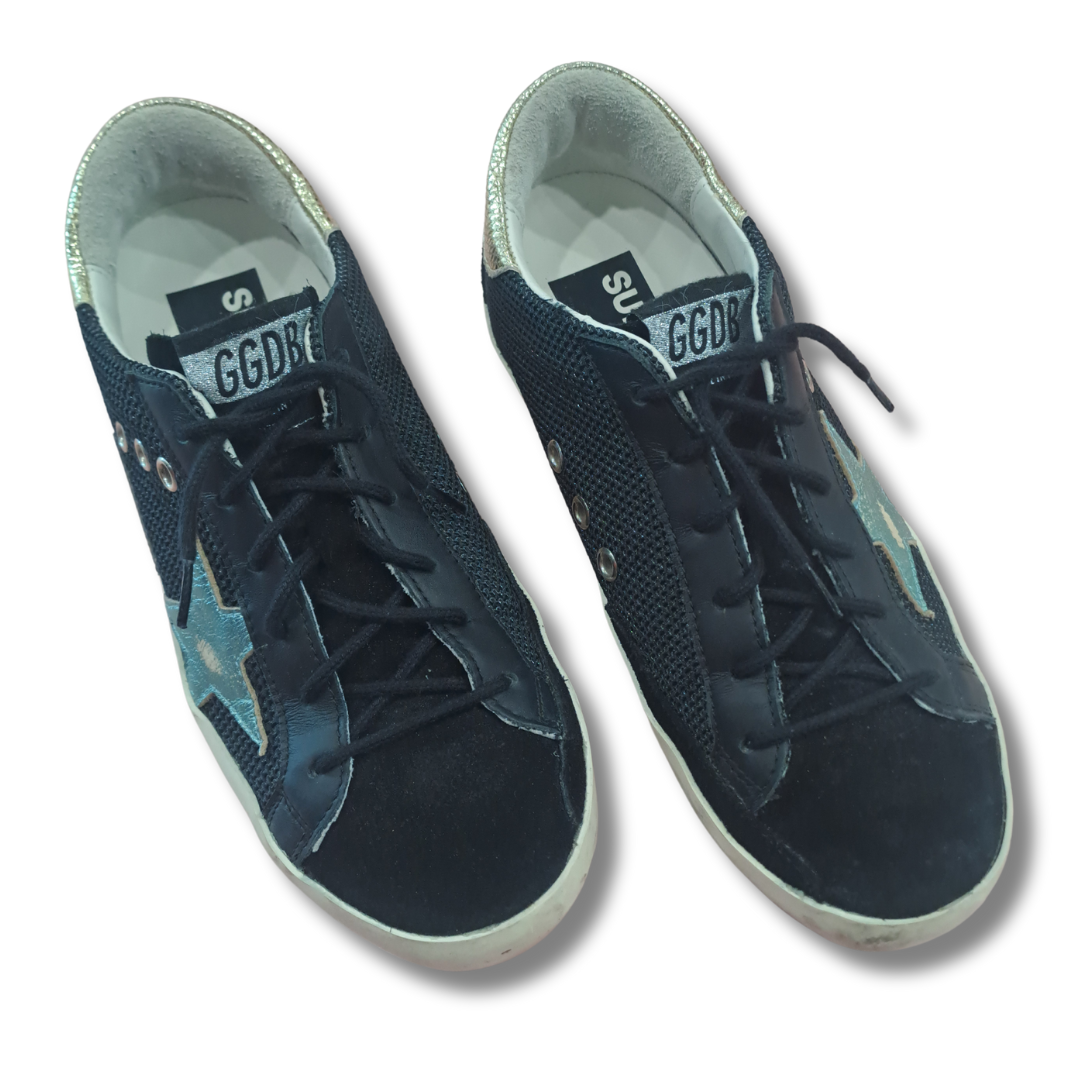 Golden Goose - Super-star New Leather Low Top Sneakers - Front