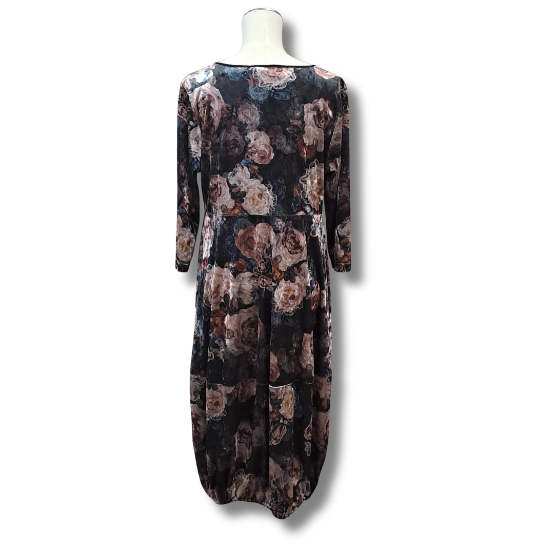 Jellicoe - Velvet Flower Garden Dress - Size M - Back