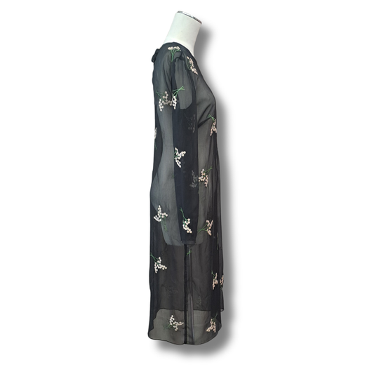 Kate Sylvester - Sheer Embroidered Dress - Size S - Side