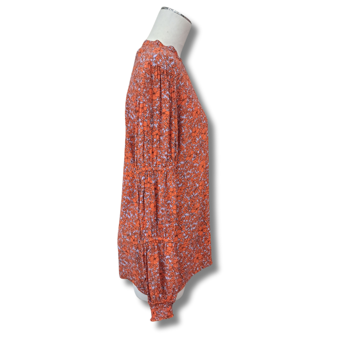 Ketze-Ke - Smock Neck Floral Top - Side View