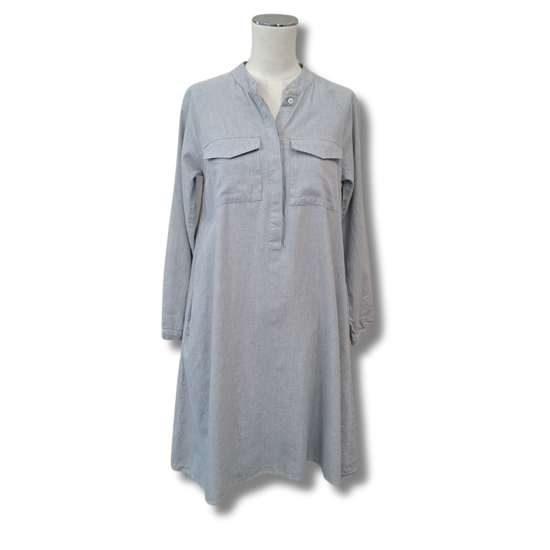 Kowtow - Grey Shirt Dress - Front View