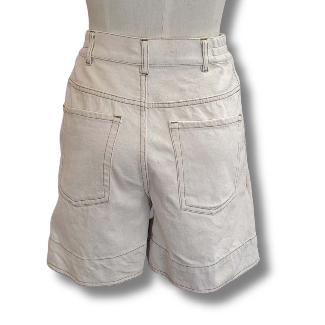 Kowtow - Outline Shorts in Ecru - Size XS - Back