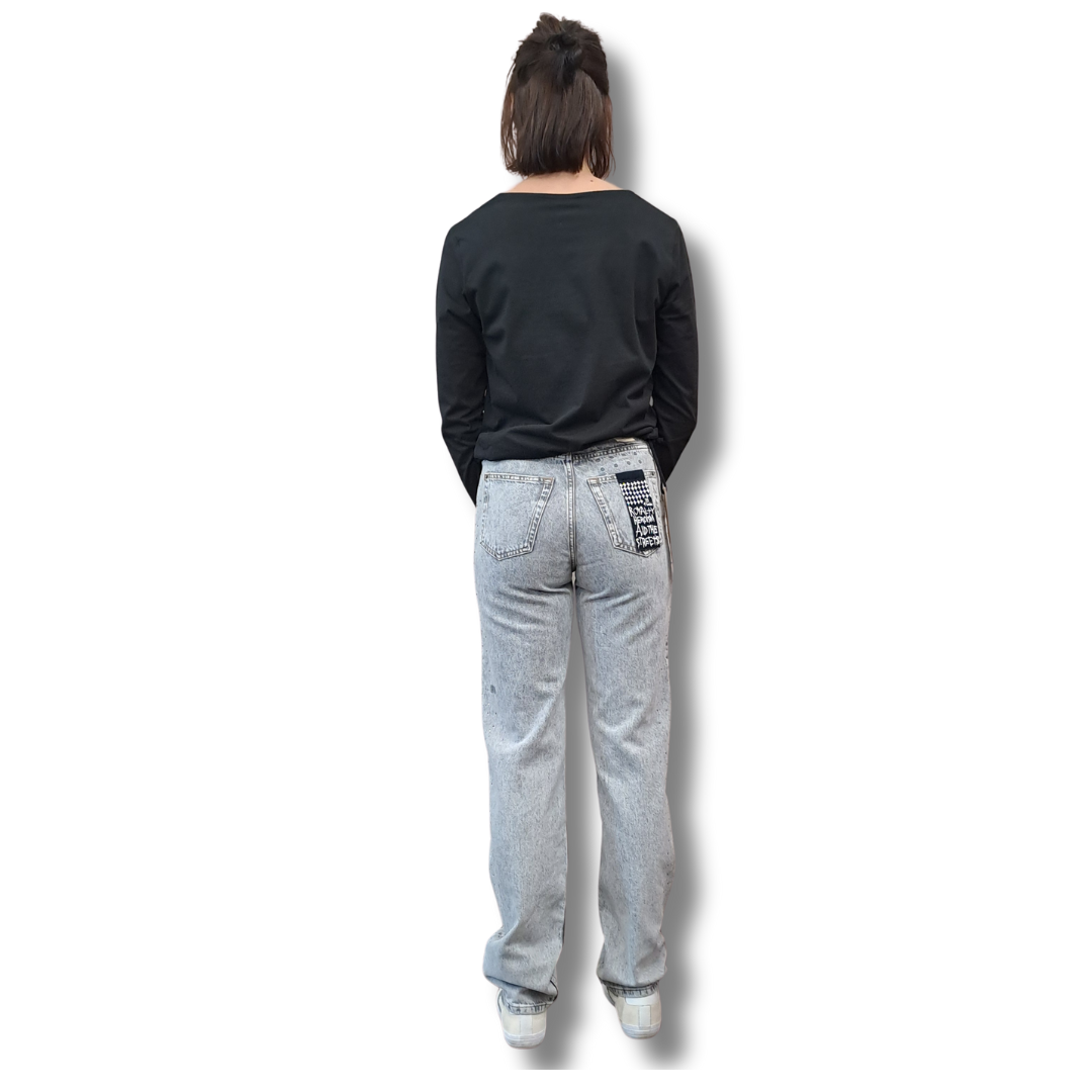 Ksubi - Playback Dime Krystal Trashed Jeans - Back