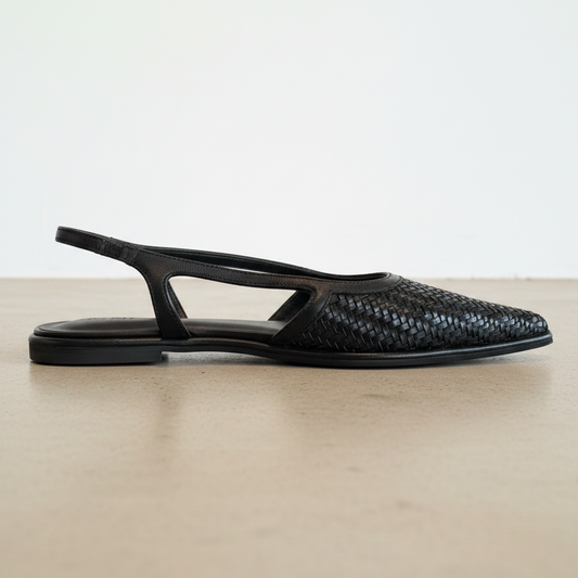 LA Tribe - Woven Sling Back Flats - Side View