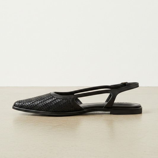 LA Tribe - Woven Sling Back Flats - Size 39/8