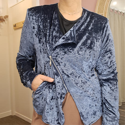 Lemon Tree - Velvet Biker Jacket