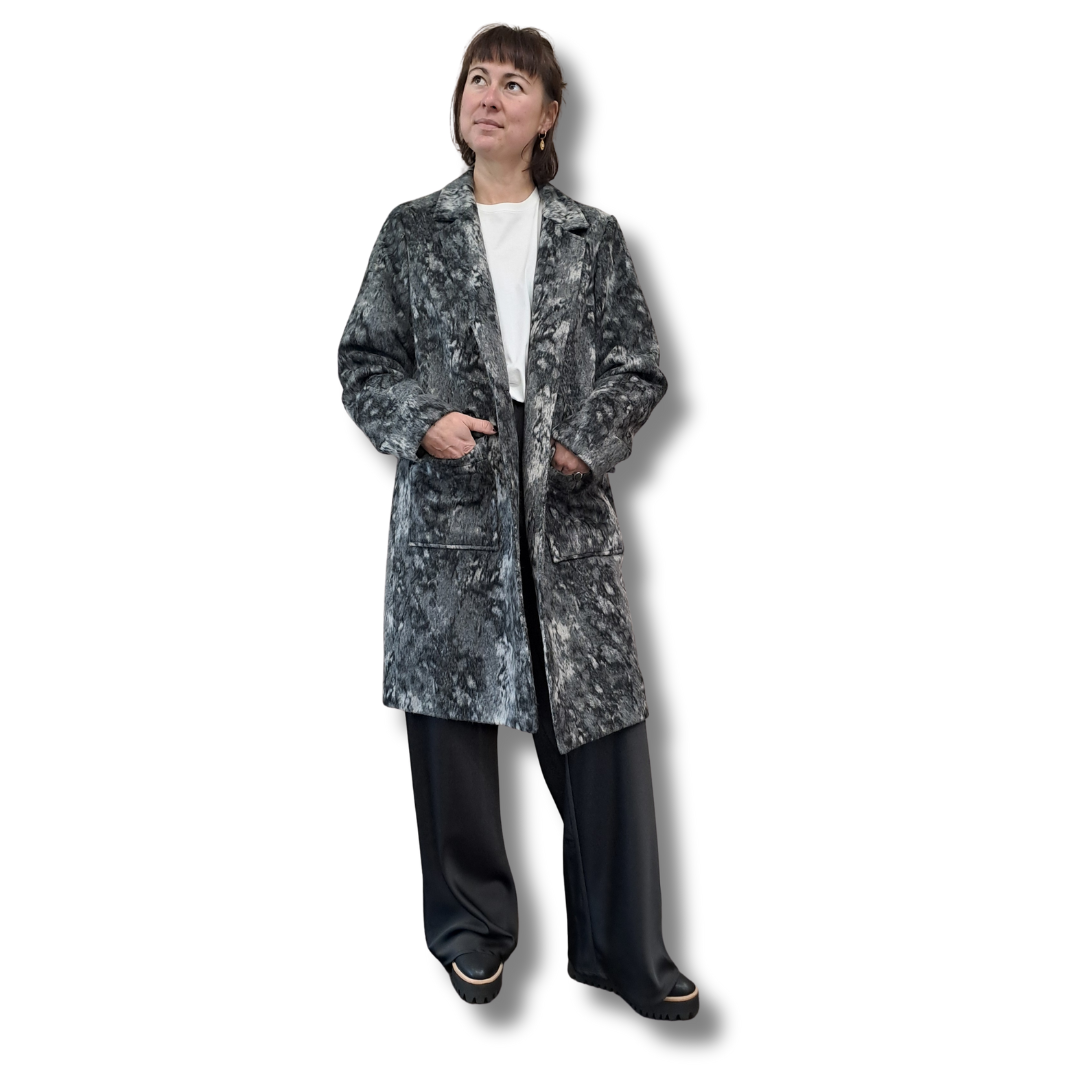 Marco Polo - Grey Felt Coat - Size 10 - Front