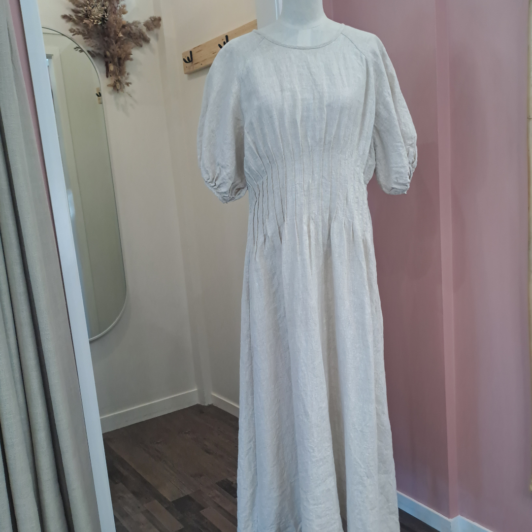 Marle - Pintuck Linen Maxi - Size 10