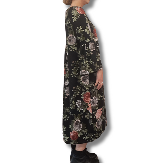 Megan Salmon - Floral Midi Dress - Side