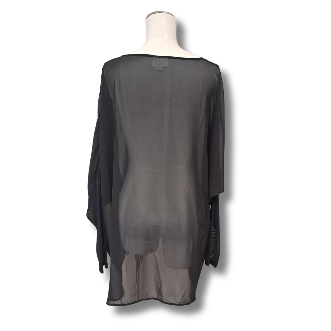 Mi Moso - Sequin Panel Sheer Top - Back View