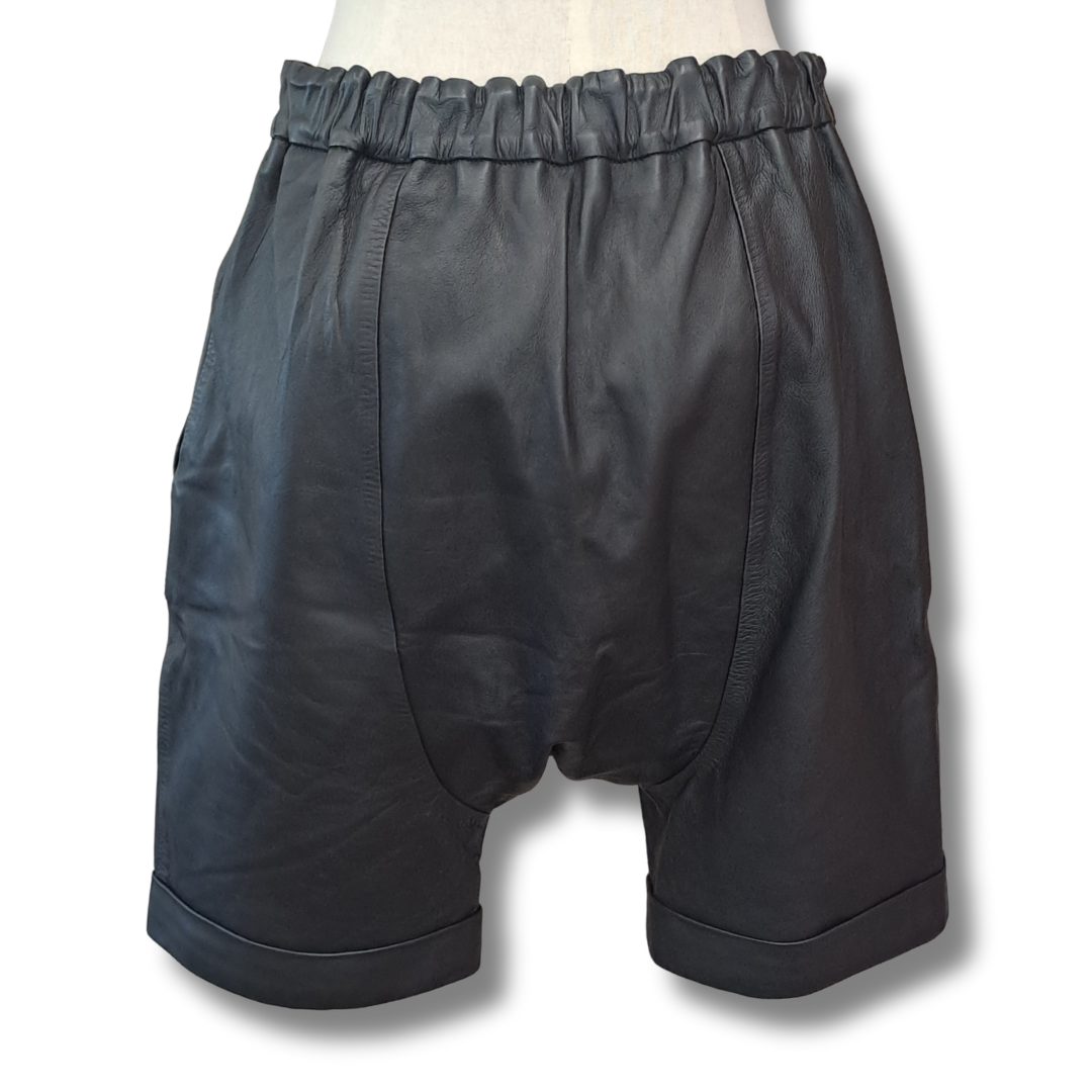 Moochi - Leather Lux Helix Shorts - Back View