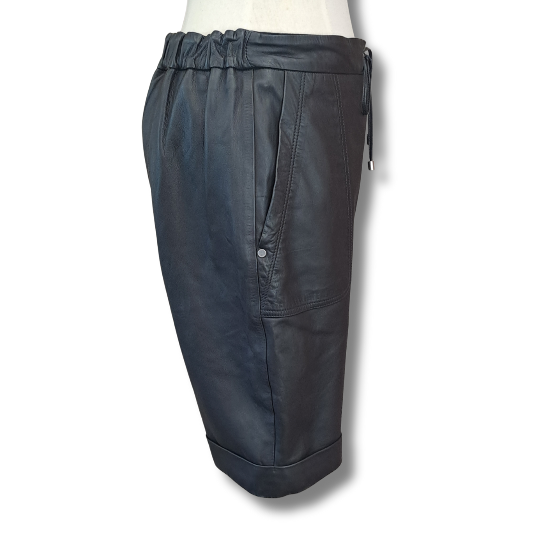 Moochi - Leather Lux Helix Shorts - Side View