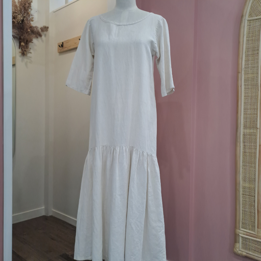 NZ Made - Linen Midi Dress - Size S