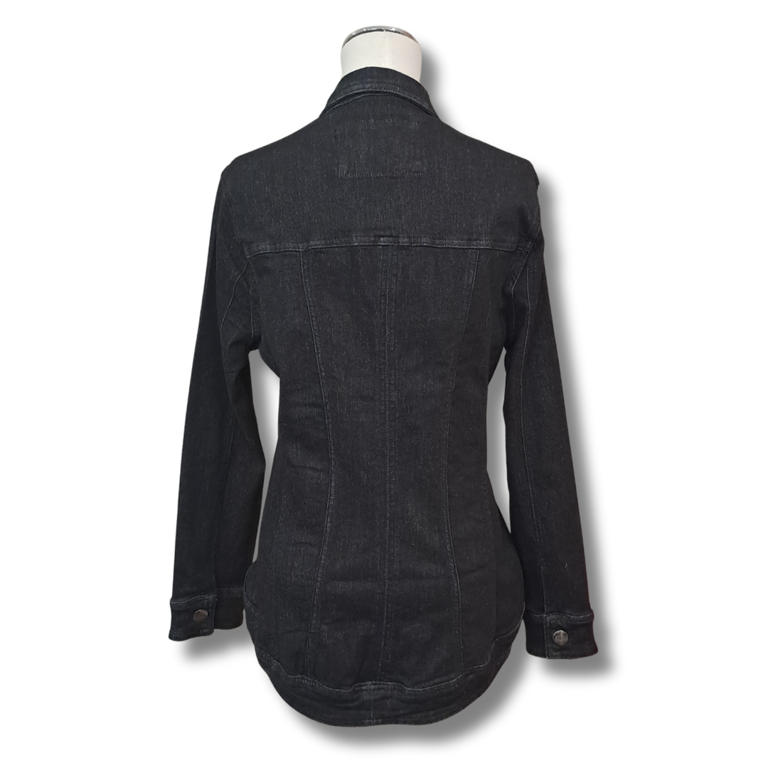 New London Jeans - Charles Black Wash Denim Jacket - Back View