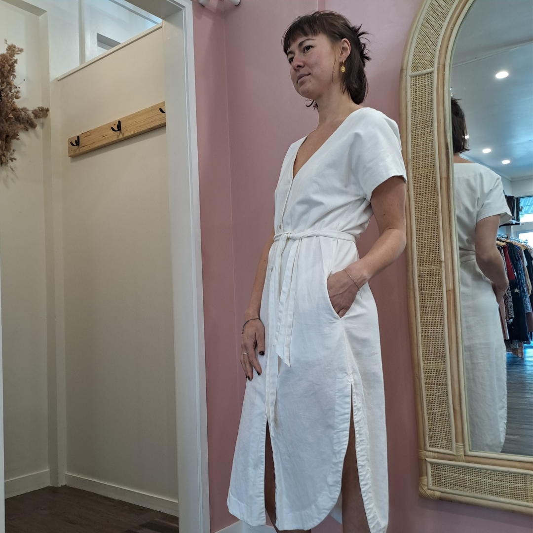 Nude Lucy - Linen / Cotton Dress - Size S August Nude Lucy - Linen / Cotton Dress - Size S August