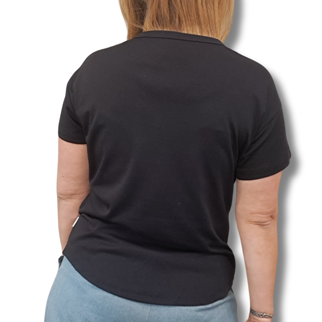 Organic Cotton Tee - Black - Back