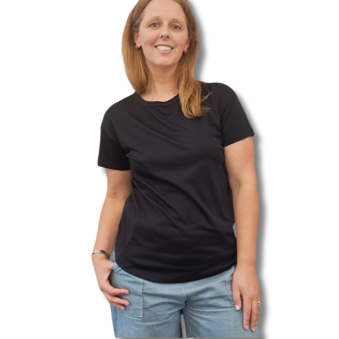 Organic Cotton Tee - Black - Front