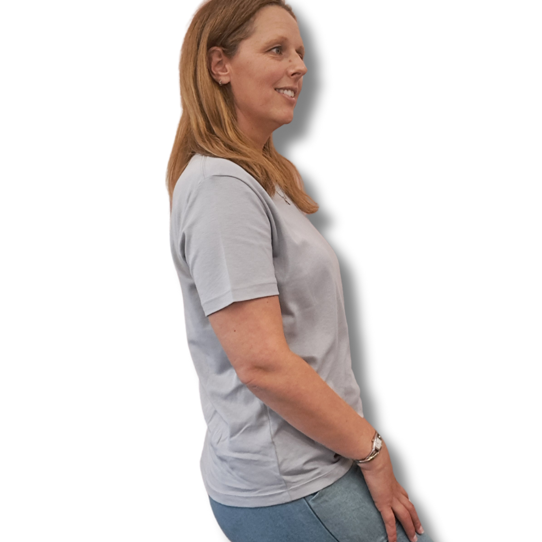 Organic Cotton Tee - Steel - Side