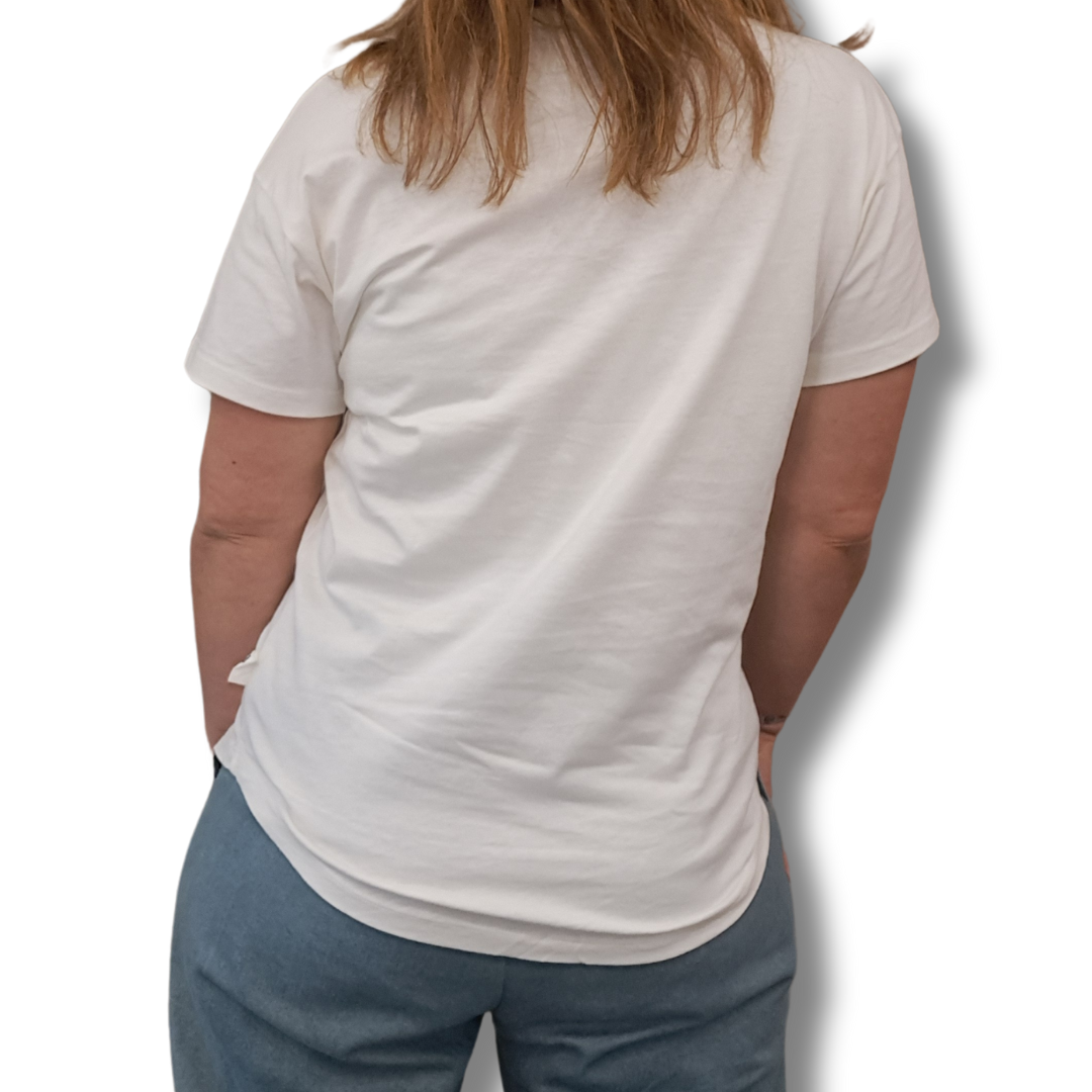 Organic Cotton Tee - White - Back