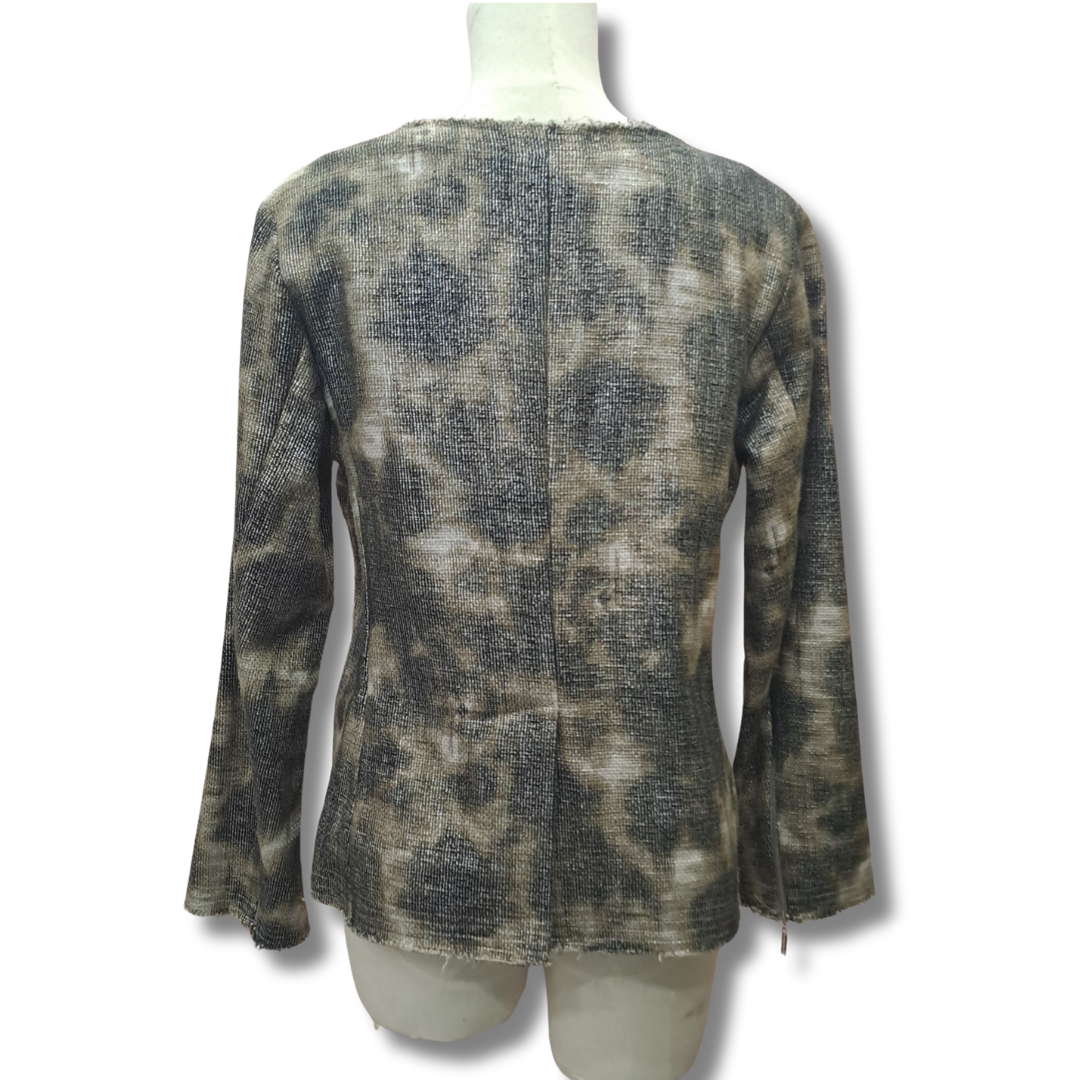 Pearl - Woven Metallic Jacket - Back View