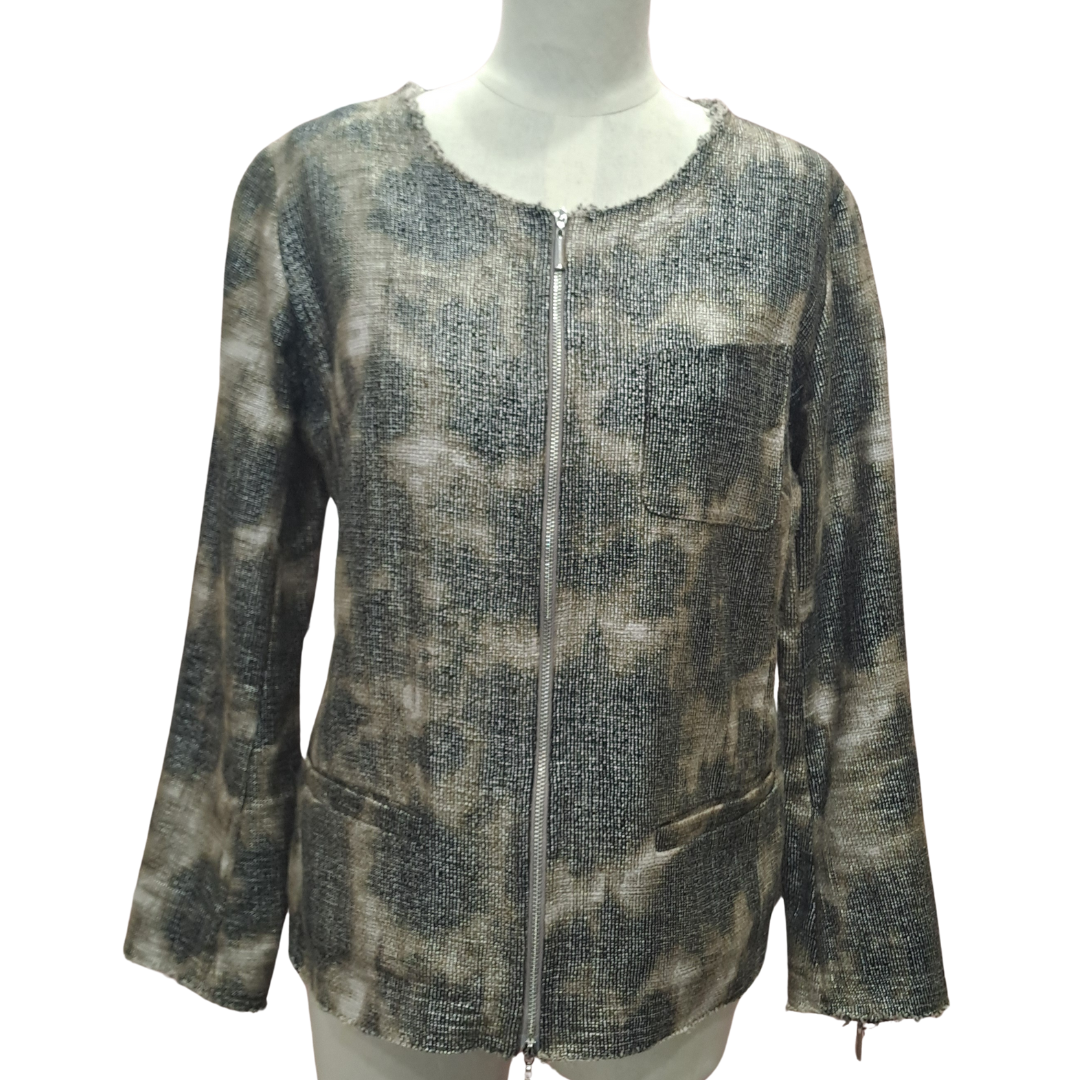 Pearl - Woven Metallic Jacket - Front View
